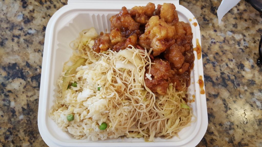 Fried Rice, Rice Noodles and Orange Chicken TessTanya's Food Blog